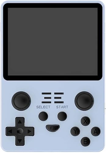 Cawevon RGB20S Handheld-Spielekonsole, 3,5-Zoll-Retro-Videospielkonsole mit 128G-Karte & 20000 Spielen, Open Source Game Player für Kinder und Erwachsene (Blau, 128G) von Cawevon