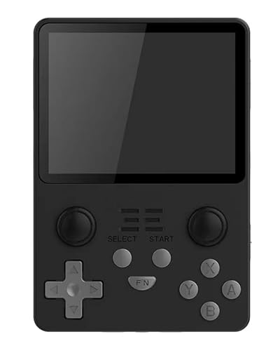 Cawevon RGB20S Handheld-Spielekonsole, 8,9 cm Retro-Videospielkonsole mit 64G-Karte & 15000 Spielen, Open-Source-Spieler für Kinder Erwachsene (Schwarz, 64G) von Cawevon