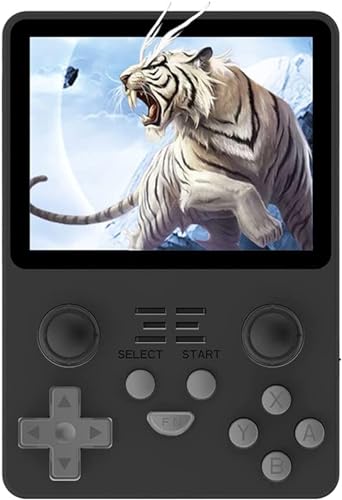 RGB20S Retro Handheld-Spielkonsole, 3,5-Zoll-IPS-Bildschirm 3500-mAh-Akku Videospielkonsole mit 128 GB TF-Karte, 25.000 vorinstallierten Spielen, Linux System Spielekonsole (RGB20S, Schwarz, 128G) von Cawevon