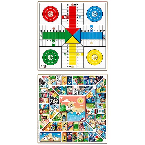 Cayro – Hochwertiges Parcheesi- und Gänsebrett – 33 x 33 cm – ideal für die ganze Familie – alle Altersgruppen – Elegantes und langlebiges Design – ideal für Reisen von Cayro