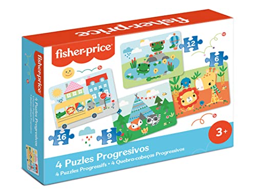 Cayro – 4 Progressive Puzzles – kognitive Entwicklung – fordert den Geist von Kindern heraus – Verschiedene Schwierigkeitsgrade – spielerisch Lernen Kreativität - F2003 von Cayro