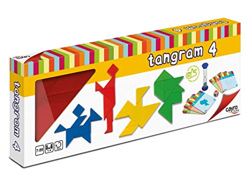 Cayro – 4 hölzerne Tangrams – Rätselspiel – Entwicklung kognitiver Fähigkeiten – Lernspiel – hochwertige Holzteile – fördert Kreativität und Problemlösung – alle Altersgruppen von Cayro