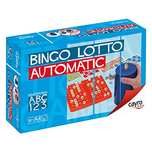 Cayro – Bingo – ab 6 Jahren – automatisches Modell – lustiges Brettspiel – für Kinder und Erwachsene – inklusive 48 verschiedenen Karten – ideal für 2 bis 8 Spieler von Cayro