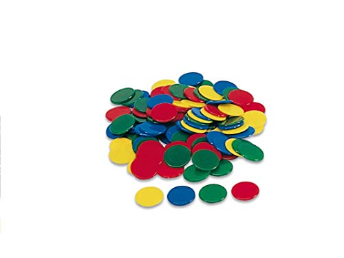 Cayro – Beutel mit 15 mm großen Farbchips – Kunststoffchips zum Spielen mit Freunden und Familie – 100 Chips – Farbe: Rot, Gelb, Grün und Blau von Cayro