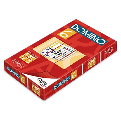 Cayro – Dominosteine ​​– ab 6 Jahren – mehrfarbiges Modell mit farbigen Chips – klassisches Brettspiel für Kinder und Erwachsene – ideal für Reisen – 2 bis 4 Spieler von Cayro