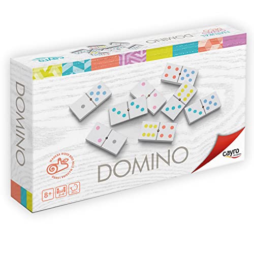 Cayro – Dominosteine ​​– ab 6 Jahren – modernes und dekoratives Modell – klassisches Brettspiel für Kinder und Erwachsene – aus Naturholz – 2 bis 6 Spieler von Cayro