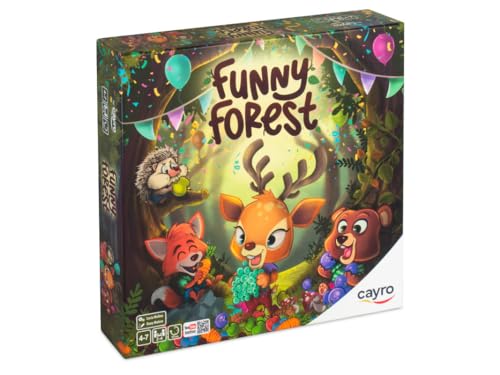 Cayro – Funny Forest – Brettspiel – Holen Sie Sich das meiste Essen – bestehen Sie Tests mit Freunden – 2–4 Spieler von Cayro