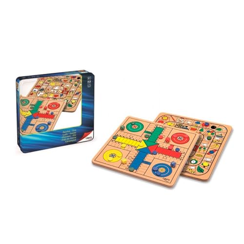 Cayro - Metallkasten Parchis und Oca - Traditionelles Spiel - Brettspiel - Entwicklung kognitiver Fähigkeiten - Brettspiel (752), One Size von Cayro