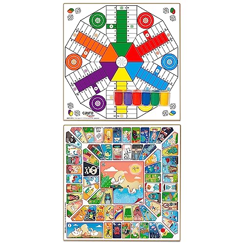 Cayro – Ludo-Brett mit 6 und Gans – hochwertiges Holz – klassisches und elegantes Design – Größe 40 x 40 – traditionelles Spiel – kognitive Entwicklung von Cayro