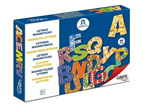 Cayro – Magnetische Buchstaben – Kinder ab 3 Jahren – Fördert Lesen und Schreiben – ERSTELLEN von Wörtern und Namen – 60 Teile – Kinderbrettspiel von Cayro