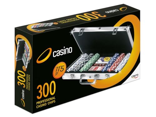 Cayro - Pokerchips Koffer - 300 professionelle Chips - Glücksspiele - Casino - Pokerkarten - Spiel mit Freunden und Familie Cayro - Pokerchips Koffer - 300 professionelle Chips - Glücksspiele - Casino - Pokerkarten - Spiel mit Freunden und Familie von Cayro