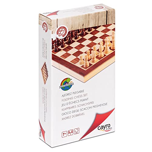 Cayro – Schach – ab 7 Jahren – Holzfiguren – ideales Lernbrettspiel für Kinder und Erwachsene – 30 x 30 cm großes Klappbrett zur Aufbewahrung der Chips Cayro – Schach – ab 7 Jahren – Holzfiguren – ideales Lernbrettspiel für Kinder und Erwachsene – 30 x 30 cm großes Klappbrett zur Aufbewahrung der Chips von Cayro