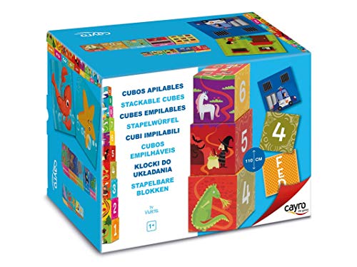 Cayro – Set mit 10 stapelbaren Würfeln – mehrfarbig – für Kinder ab 1 Jahr – entwickelt Koordination und motorische Fähigkeiten – sicheres und widerstandsfähiges Material – zum Spielen mit der Familie Cayro – Set mit 10 stapelbaren Würfeln – mehrfarbig – für Kinder ab 1 Jahr – entwickelt Koordination und motorische Fähigkeiten – sicheres und widerstandsfähiges Material – zum Spielen mit der Familie von Cayro