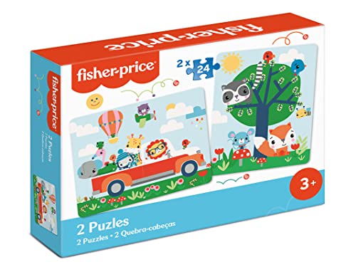 Cayro – Set mit 2 Kinderpuzzles – 24 Teile – Puzzle 3 Jahre – Lernspiel – fordert den Geist von Kindern heraus – Lernen beim Spielen fördert das Denken - F2004 von Cayro