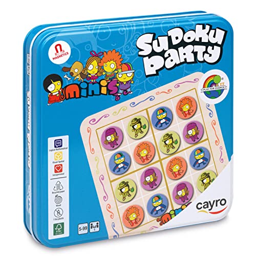 Cayro – Sudoku Party – ab 5 Jahren – Drehpuzzle – Brettspiel für Kinder und Erwachsene – Platzieren Sie die 9 verschiedenen Farben – ideal für 1 Spieler von Cayro