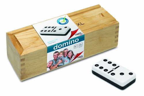 Cayro – XXL-Dominosteine ​​– ab 6 Jahren – Brettspiel für Kinder und Erwachsene – große Chips – klassisches Domino-Spiel – mit Holzbox zur Aufbewahrung der Chips – 2 bis 4 Spieler von Cayro