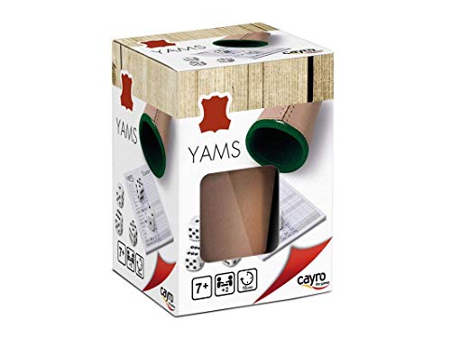 Cayro – Yam's Deluxe – ab 7 Jahren – Echtlederbecher – Brettspiel – Kinder und Erwachsene – Erzielen Sie die höchste Punktzahl – ideal für 2 bis 8 Spieler von Cayro