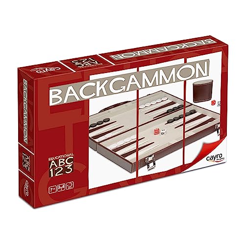 Cayro – mehrfarbiges Kunstleder-Backgammon – klassisches Brettspiel – Elegantes Design-Geschenk von Cayro