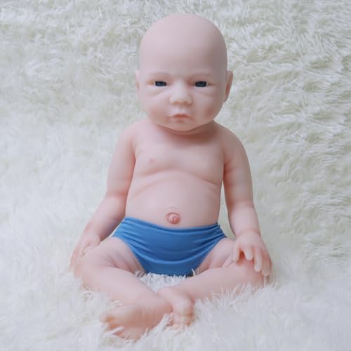 Cazoxdoll 45cm Baby Puppe Silikon Jungen mit Trink und Pinkelfunktion, Weihnachten oder Geburtstage Geschenk für Mädchen, Puppensammler von Cazoxdoll