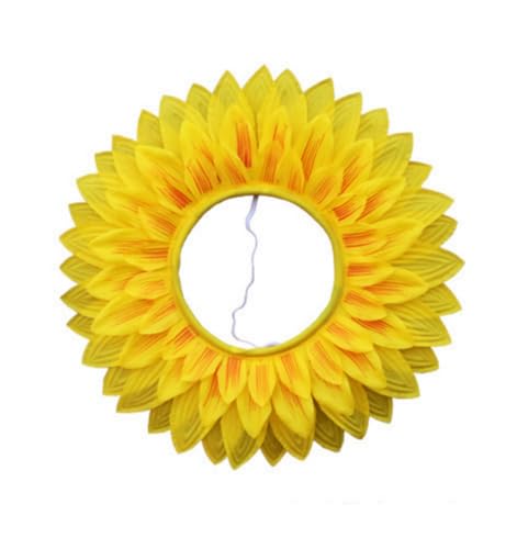 Cazqgoy Sonnenblumen-Kopfschmuck, Blumenkopfbedeckung, Sonnenblumen-Haarband, Blumenkopfbedeckung, Hut, Blumenkostüm für Tanzkostüme, Sonnenblumen-Kapuze (1) von Cazqgoy