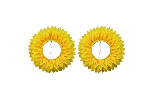 Cazqgoy Sonnenblumen-Kopfschmuck, Kopfbedeckung, Sonnenblumen-Haarband, Blume, Kopfbedeckung, Hut, Blumenkostüm für Tanzkostüme, Sonnenblumen-Kapuze, 2 Stück von Cazqgoy