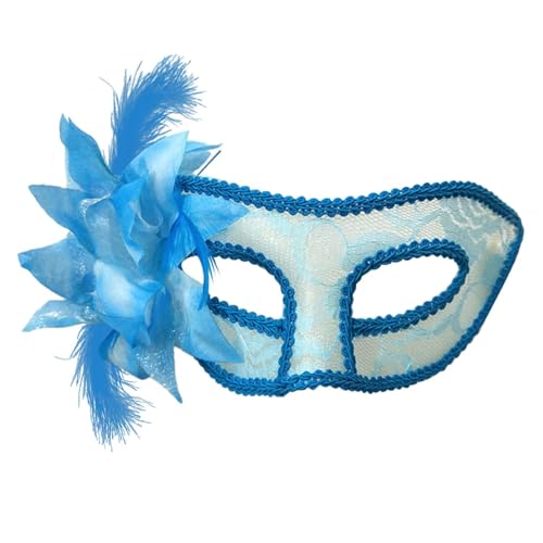 Ccipotatoo Maskerade Maske Vintage Halloween Kostüm Blume Maske Venezianische Masken Vintage Antike Masken Auge Retro Colombina Ball Frauen und Männer (Blau) von Ccipotatoo