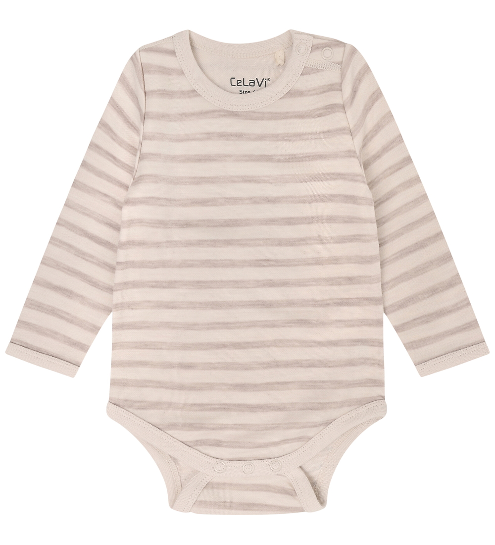 CeLaVi Body l/ä - Wolle/Viskose - YD Stripe - Mocha Baiser - CeLaVi - 90 - Body L/Ä CeLaVi Body l/ä - Wolle/Viskose - YD Stripe - Mocha Baiser - CeLaVi - 90 - Body L/Ä von CeLaVi