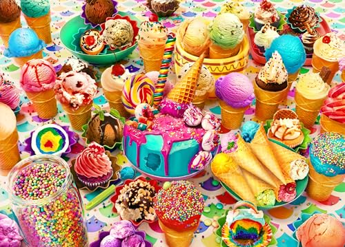 Ceaco - Cupcakes & Eiscreme – 500 größere Teile Puzzle von Ceaco