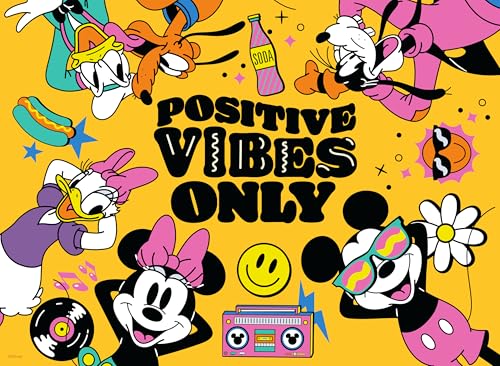 Ceaco Disney – Mickey und seine Freunde – nur positive Vibes – leuchtet im Dunkeln, 100-teiliges Puzzle von Ceaco