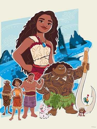 Ceaco Disney - Moana 2 - Ocean Illustration - 300 übergroße Teile Puzzle von Ceaco