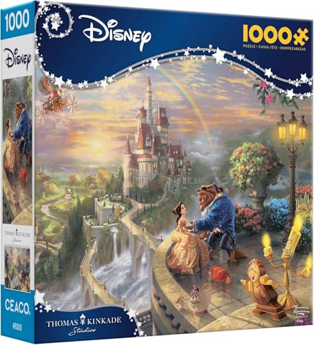 Ceaco - Disney - Thomas Kinkade - Die Schöne und das Biest verlieben Sich - 1000 Teile Puzzle für Erwachsene - Herausforderndes Puzzle perfekt für Spieleabende Ceaco - Disney - Thomas Kinkade - Die Schöne und das Biest verlieben Sich - 1000 Teile Puzzle für Erwachsene - Herausforderndes Puzzle perfekt für Spieleabende von Ceaco