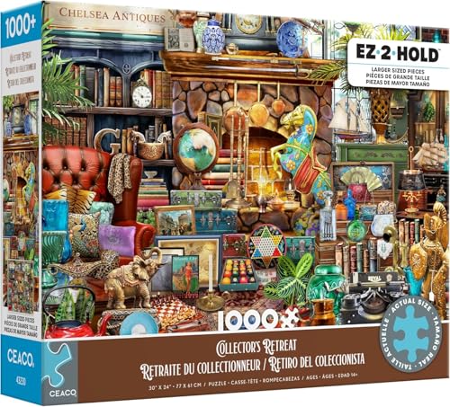 Ceaco - EZ2Hold - Collector's Retreat - 1000 Teile Puzzle für Erwachsene - Herausforderndes Puzzle perfekt für Spieleabende - Fertige Größe ist 30 x 24 Ceaco - EZ2Hold - Collector's Retreat - 1000 Teile Puzzle für Erwachsene - Herausforderndes Puzzle perfekt für Spieleabende - Fertige Größe ist 30 x 24 von Ceaco