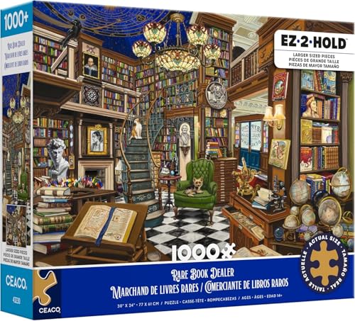 Ceaco - EZ2Hold - Joel McIntyre - Seltener Buchhändler - 1000-teiliges Puzzle für Erwachsene - Herausforderndes Puzzle perfekt für Spieleabende - Fertige Größe ist 30 x 24 cm Ceaco - EZ2Hold - Joel McIntyre - Seltener Buchhändler - 1000-teiliges Puzzle für Erwachsene - Herausforderndes Puzzle perfekt für Spieleabende - Fertige Größe ist 30 x 24 cm von Ceaco
