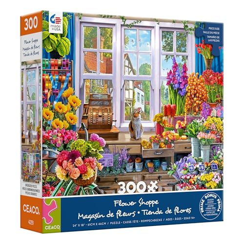 Ceaco - Großes Puzzle – Steve Crisp – Flower Shoppe – Entspannende und lustige Aktivität für Erwachsene Ceaco - Großes Puzzle – Steve Crisp – Flower Shoppe – Entspannende und lustige Aktivität für Erwachsene von Ceaco