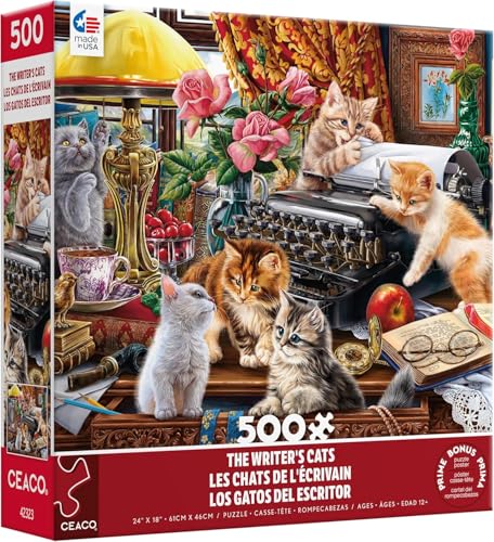 Ceaco - Paws Gone Wild – Die Katzen des Schriftstellers – Puzzle mit 550 Teilen Ceaco - Paws Gone Wild – Die Katzen des Schriftstellers – Puzzle mit 550 Teilen von Ceaco