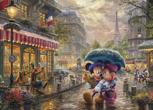 Ceaco - Thomas Kinkade – Disney – Mickey & Minnie in Paris – 1000 Teile Puzzle von Ceaco