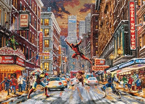 Ceaco - Thomas Kinkade - Marvel - Deadpool - Snow Day - 1000 Teile Puzzle von Ceaco