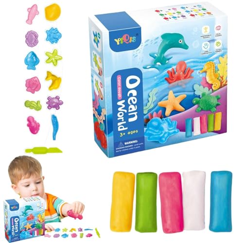 Ceeyoll 18 Stück Knete Zubehör Knetwerkzeug, Kinderknete Knetwerkzeug， Knetwerkzeug Meerestiere Plastilin Werkzeuge, Play Doh knete Set Es ist EIN bedeutungsvolles Geburtstagsgeschenk für Kinder. von Ceeyoll