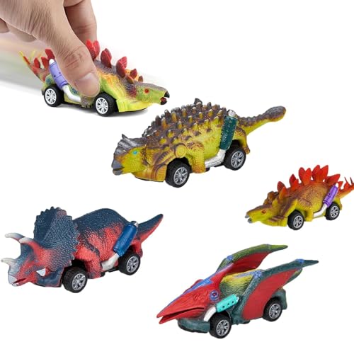 Ceeyoll 4 Stücke Dinosaurier Spielzeug Rückziehauto,Dinosaurier Spielzeug Auto,Dinosaurier Spielzeug für Kinder,Auto Spielzeug Weihnachten Ostern Geburtstag Geschenk für Jungen Mädchen. von Ceeyoll