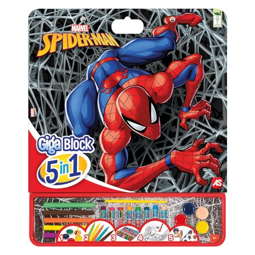 Cefa Toys 21881 Actividades 5 en 1 Giga Block 5-in-1 Spiderman-Aktivitäten, bunt von Cefa Toys