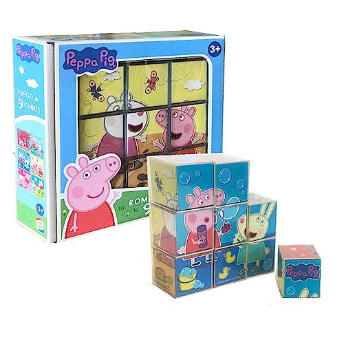 Cefa Toys 88320 Pig Peppa Wutz Puzzle 9 Würfel 20 x 20 x 5 cm von Cefa Toys