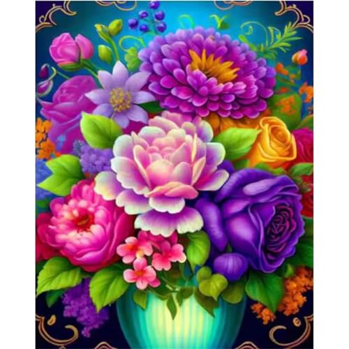 Bunte Blumen - Puzzles für Erwachsene,Puzzle 300 Teile, Puzzle 40x28cm, DIY-Puzzles für Heimdekoration, Familienpuzzle für Erwachsene und Kinder von Cekog