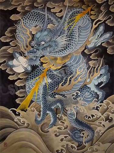 Chinesischer Drache - Puzzles für Erwachsene,Puzzle 300 Teile, Puzzle 40x28cm, DIY-Puzzles für Heimdekoration, Familienpuzzle für Erwachsene und Kinder von Cekog