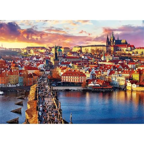 Europäische Städte - Puzzles für Erwachsene,Puzzle 300 Teile, Puzzle 40x28cm, DIY-Puzzles für Heimdekoration, Familienpuzzle für Erwachsene und Kinder von Cekog