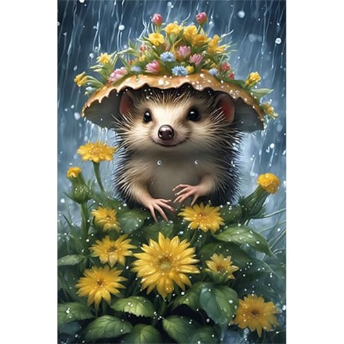 Gänseblümchen-Igel - Puzzles für Erwachsene,Puzzle 1500 Teile, Puzzle 87x57cm, DIY-Puzzles für Heimdekoration, Familienpuzzle für Erwachsene und Kinder von Cekog