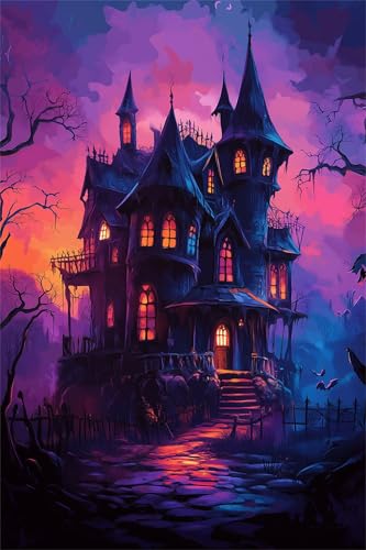 Halloween Schloss - Puzzles für Erwachsene,Puzzle 1500 Teile, Puzzle 87x57cm, DIY-Puzzles für Heimdekoration, Familienpuzzle für Erwachsene und Kinder von Cekog