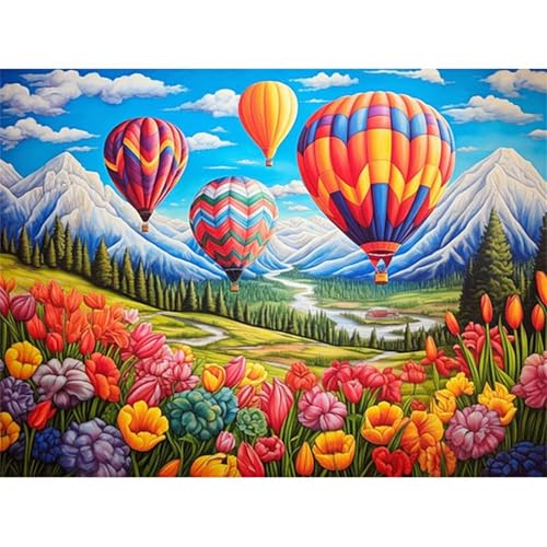 Heißluftballon-Landschaft - Puzzles für Erwachsene,Puzzle 300 Teile, Puzzle 40x28cm, DIY-Puzzles für Heimdekoration, Familienpuzzle für Erwachsene und Kinder von Cekog