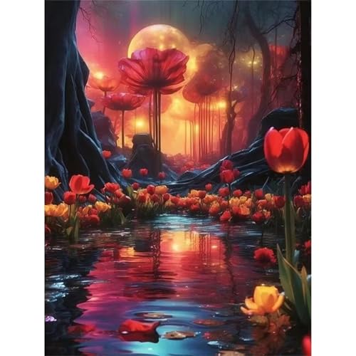 Mond Landschaft Sea - Puzzles für Erwachsene,Puzzle 300 Teile, Puzzle 40x28cm, DIY-Puzzles für Heimdekoration, Familienpuzzle für Erwachsene und Kinder von Cekog