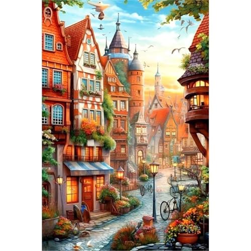 Puzzle 1200 Teile,Puzzles für Erwachsene,Straßenhäuser - Puzzle für Erwachsene,Lernspiel Herausforderung Spielzeug,Kunsthandwerk für Heimdekoration Unterhaltungsspiel von Cekog