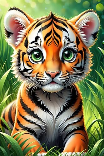 Puzzle 1200 Teile,Puzzles für Erwachsene,Süßer Kleiner Tiger - Puzzle für Erwachsene,Lernspiel Herausforderung Spielzeug,Kunsthandwerk für Heimdekoration Unterhaltungsspiel von Cekog